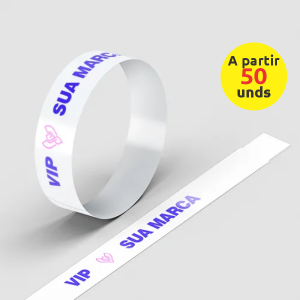 Pulseira de Identificação - 20x240mm Material Sintetico Pulseira de Identificação - 20x240mm 4x0 Cores Brilho Corte Especial 